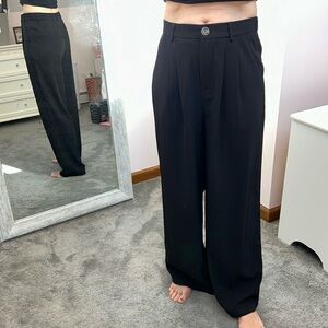 NEW NWOT Black Wide leg Dress Trousers-TALL LENGTH